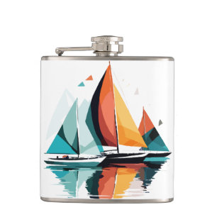 Sailing Zee Calm Tranquil Ocean Outdoors Adventure Heupfles