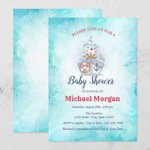 Sailor, Ahoy Het is een Baby shower van het Zee va Kaart