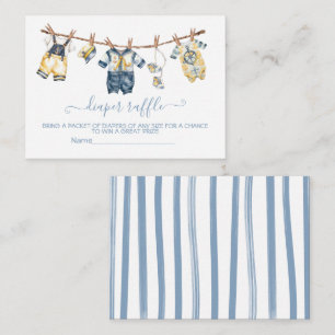 Sailor Baby shower Clothesline Luier Raffle Informatiekaartje