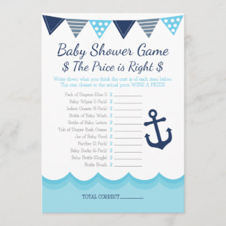 Sailor Baby Shower – The Price is Right spelprogra Programma