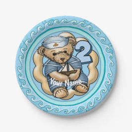 Sailor Beer 2 jaar oude Verjaardag papier borden Papieren Bordje