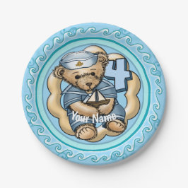 Sailor Beer 4 Yr Oude Verjaardag papier borden Papieren Bordje
