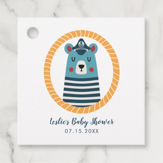 Sailor Beer Baby shower Bedankjes Labels (Voorkant)