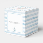 Sailor Beer Blue Stripe Baby shower Bedankdoosjes (Achterkant)