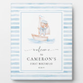 Sailor Beer Blue Stripe Welkom Fotoplaat (Voorkant)