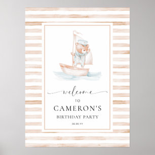 Sailor Beer Tan Stripe Welkom Poster