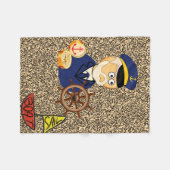 Sailor Blanket Fleece Deken (Voorkant (Horizontaal))