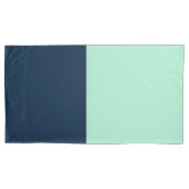 Sailor Blue en Mint Kussensloop (Voorkant-Links)
