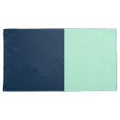 Sailor Blue en Mint Kussensloop (Voorkant-Rechts)