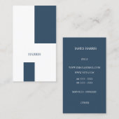 Sailor Blue Modern Geometric Visitekaartje (Voorkant / Achterkant)