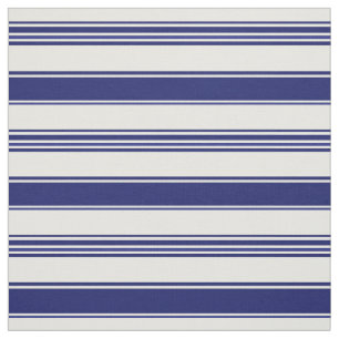 Sailor Blue & White Beach Stripes (middelgrote sch Stof