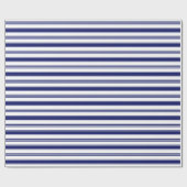Sailor Blue & White Stripe (op grote schaal) Cadeaupapier (Vlak)