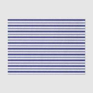 Sailor Blue & White Stripes (op grote schaal) Tissuepapier
