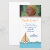 Sailor Boy Anniversaire Fête Invitation Photocard (Devant / Derrière)