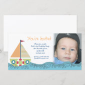 Sailor Boy Anniversaire Fête Invitation Photocard (Devant / Derrière)