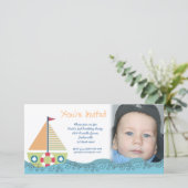 Sailor Boy Anniversaire Fête Invitation Photocard (Debout devant)