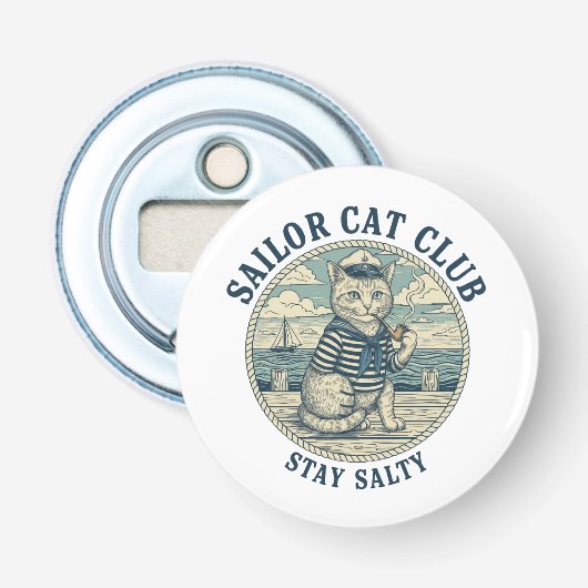 Sailor Cat Club Button Flesopener (Voorkant)