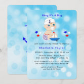 Sailor Cute Blue van Baby shower Kaart (Voorkant / Achterkant)