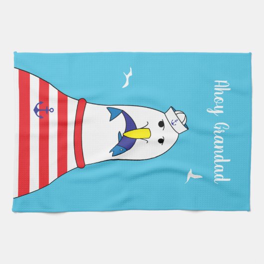 Sailor Ex Mariner Seagull Character (in ruste) Theedoek (Horizontaal)