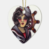Sailor Girl Keramisch Ornament (Links)