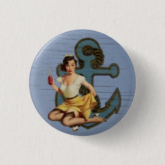 Sailor Girl Pinup Button (Voorkant)