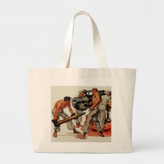 Sailor Hunks Lost het grote Pistool Grote Tote Bag (Voorkant)