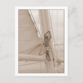 Sailor in het Briefkaart Rigging Sepia (Voorkant)