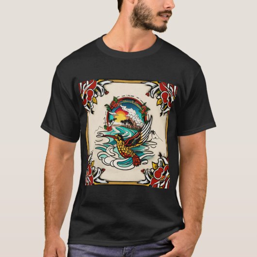 Sailor Jerry Vibes - Tropical Tattoo Art T-Shirt C (Devant)