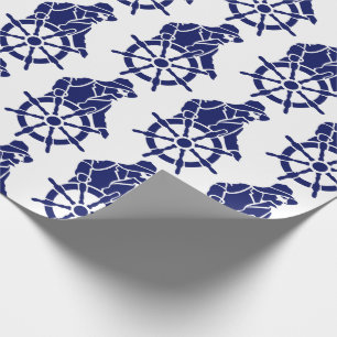 Sailor, kapitein's wiel Silhouette Cadeaupapier