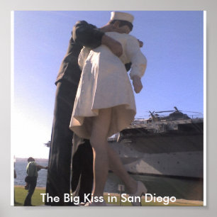 Sailor Kissingverpleegster in San Diego Poster