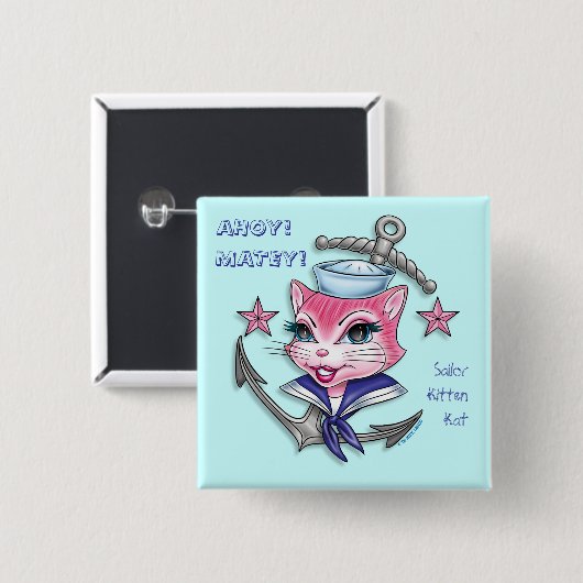 Sailor Kitten Kat™ - Button (Voorkant /achterkant)