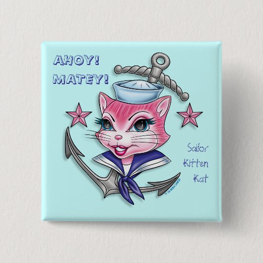 Sailor Kitten Kat™ - Button (Voorkant)