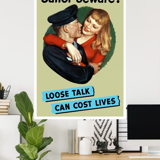 Sailor Let op! Poster (Thuiskantoor)