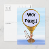 Sailor met telescoopgroet briefkaart (Voorkant / Achterkant)