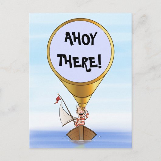 Sailor met telescoopgroet briefkaart (Voorkant)