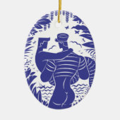 Sailor n merman keramisch ornament (Voorkant)