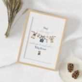 Sailor Nautical Clothesline Baby shower Welkom Poster