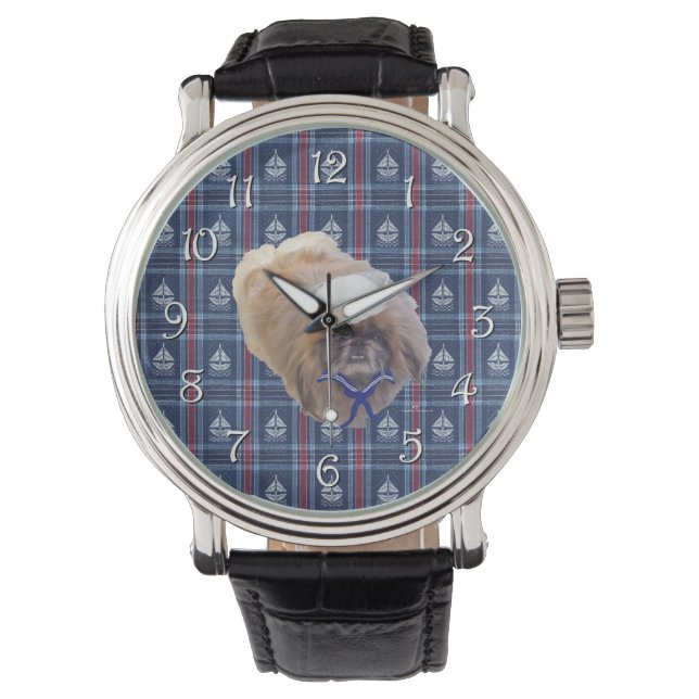 Sailor Pekingese Horloge (Voorkant)