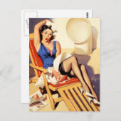 Sailor Pin-Up Briefkaart (Voorkant / Achterkant)