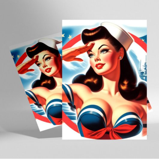  Sailor Pin-up Briefkaart
