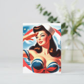  Sailor Pin-up Briefkaart (Staand voorkant)