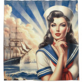  Sailor Pin Up Douchegordijn (Voorkant)