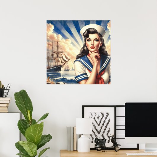  Sailor Pin Up Poster (Thuiskantoor)