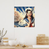 Sailor Pin Up Poster (Keuken)