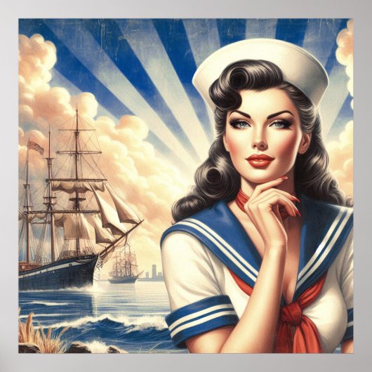 Sailor Pin Up Poster (Voorkant)