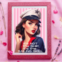 Sailor Pin Up  Retro  Meisje Art Print