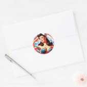 Sailor Pin-up Ronde Sticker (Envelop)