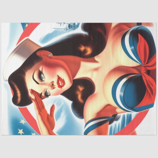  Sailor Pin-up Tissuepapier (Voorkant)