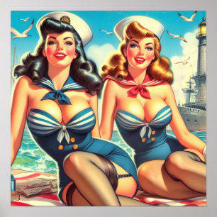  Sailor Pin Ups Poster