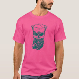 Sailor rook een pijp zee tattoo motief print t-shirt